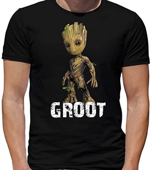 Camisetas La Colmena 413-Groot Famous Quotes (Olipop), Dark Grey, M