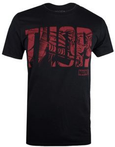 Camiseta de letras de Thor negro Las mejores camisetas de Thor - Camisetas de Marvel