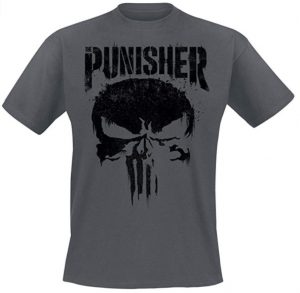 Camiseta gris oscuro de The Punisher - Las mejores camisetas de The Punisher - Camisetas de Marvel