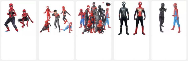 Disfraces de Spider-man en Aliexpress