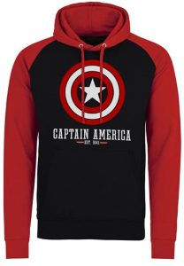 Sudadera Del Capitán América Baseball. Las Mejores Sudaderas De Capitán América De Marvel