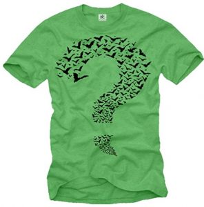 Camiseta De The Riddler Verde Con El Logo