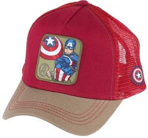 Gorra De Capitán América Con Escudo Rojo