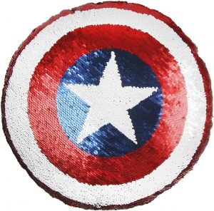 Cojín De Lentejuelas De Escudo De Capitán América De Marvel