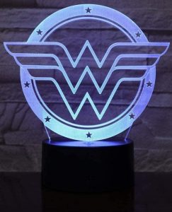 Lámpara De Logo Clásico De Wonder Woman De Dc