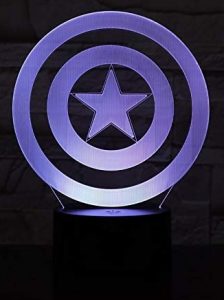 Lámpara Del Escudo Del Capitán América Multicolor