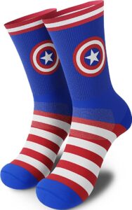 Calcetines De Diseño De Capitán América Largos